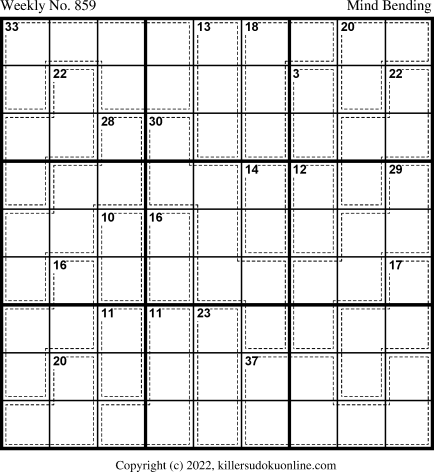 Killer Sudoku for the week starting 6/20/2022