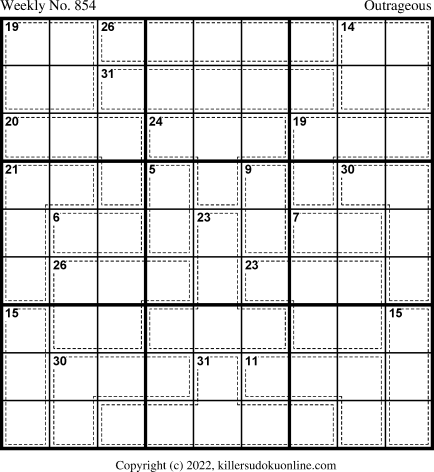 Killer Sudoku for the week starting 5/16/2022