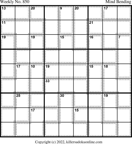 Killer Sudoku for 4/18/2022