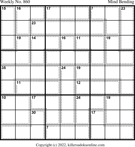 Killer Sudoku for the week starting 6/27/2022