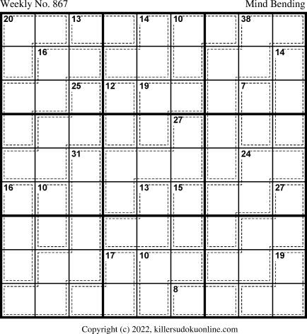 Killer Sudoku for the week starting 8/15/2022