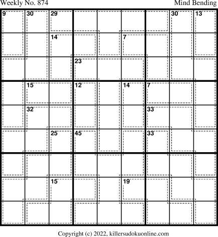 Killer Sudoku for the week starting 10/3/2022