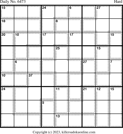 Killer Sudoku for 9/8/2023