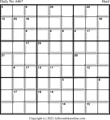 Killer Sudoku for 9/2/2023