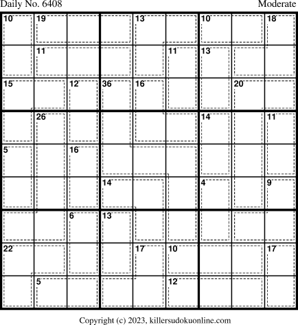 Killer Sudoku for 7/5/2023