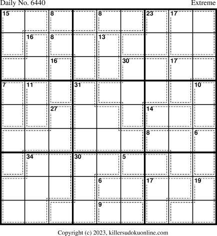 Killer Sudoku for 8/6/2023