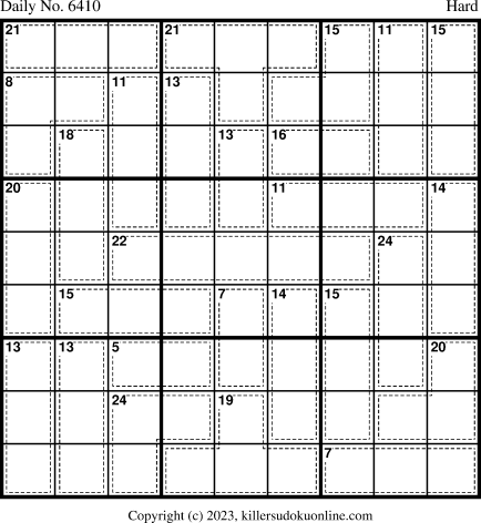 Killer Sudoku for 7/7/2023