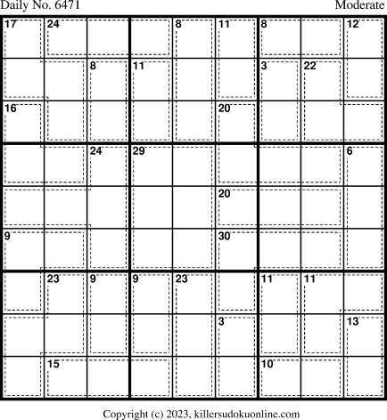 Killer Sudoku for 9/6/2023
