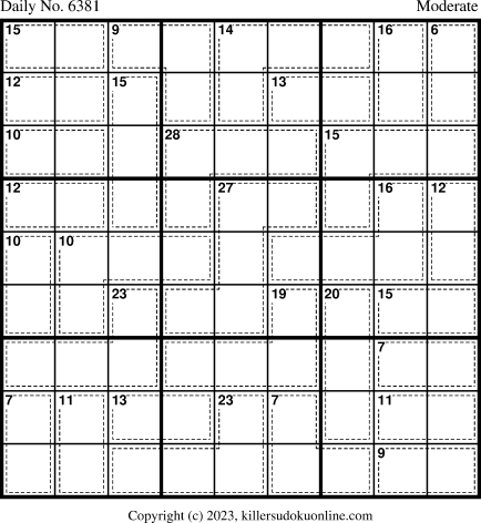 Killer Sudoku for 6/8/2023