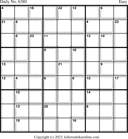 Killer Sudoku for 6/7/2023