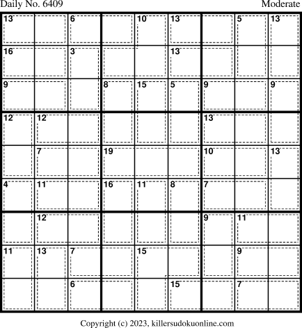 Killer Sudoku for 7/6/2023