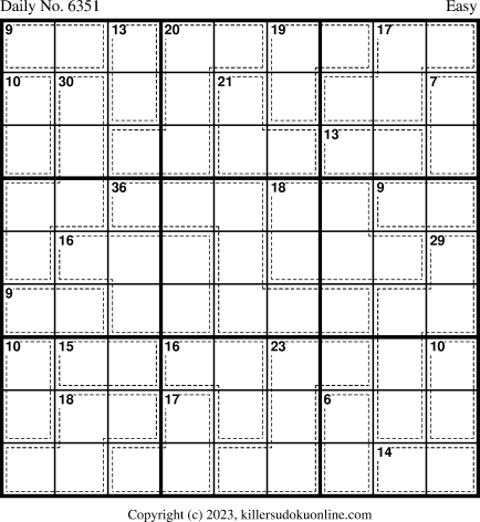 Killer Sudoku for 5/9/2023