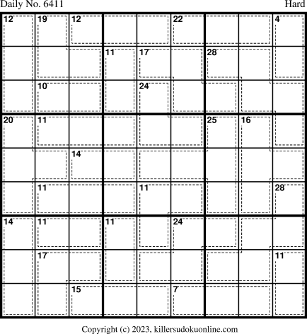 Killer Sudoku for 7/8/2023