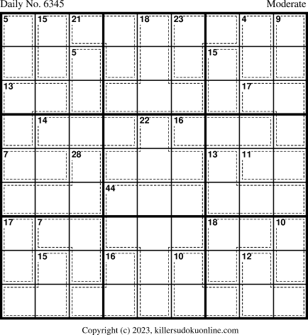 Killer Sudoku for 5/3/2023