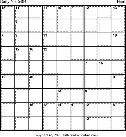 Killer Sudoku for 7/1/2023