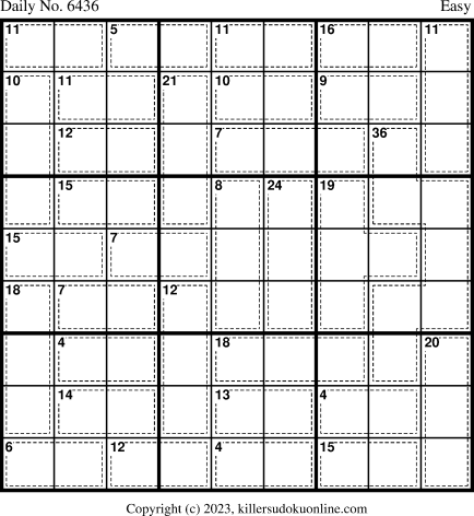 Killer Sudoku for 8/2/2023