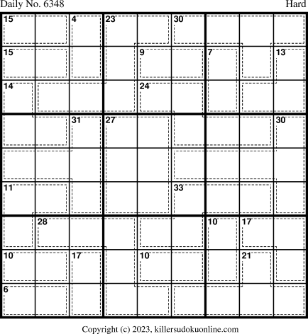 Killer Sudoku for 5/6/2023