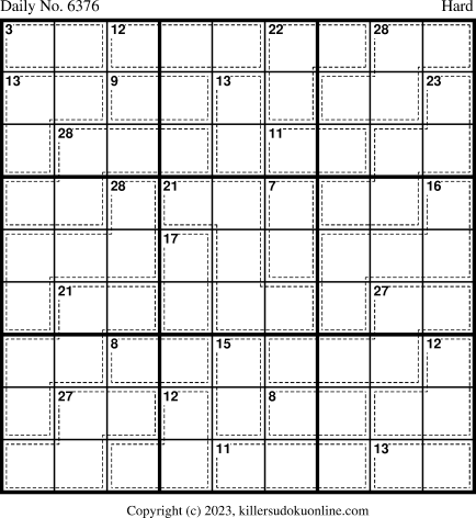 Killer Sudoku for 6/3/2023