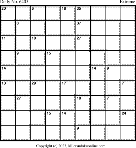 Killer Sudoku for 7/2/2023