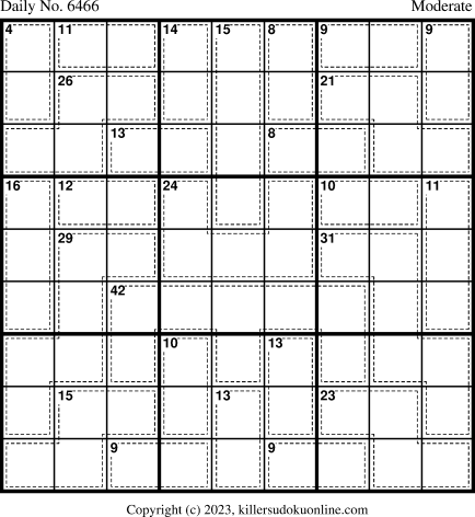 Killer Sudoku for 9/1/2023