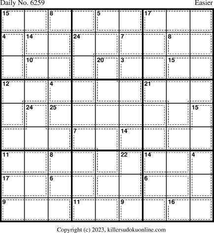 Killer Sudoku for 2/6/2023
