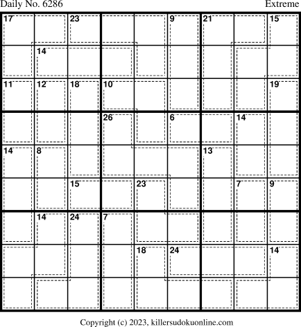 Killer Sudoku for 3/5/2023