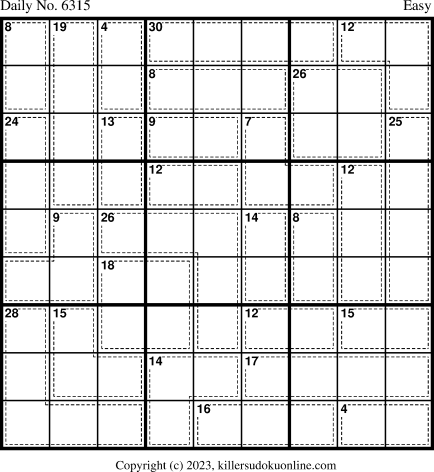 Killer Sudoku for 4/3/2023