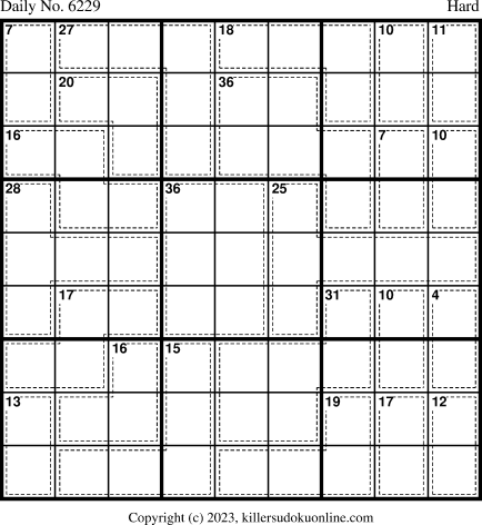 Killer Sudoku for 1/7/2023