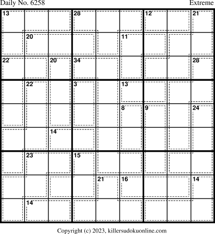 Killer Sudoku for 2/5/2023
