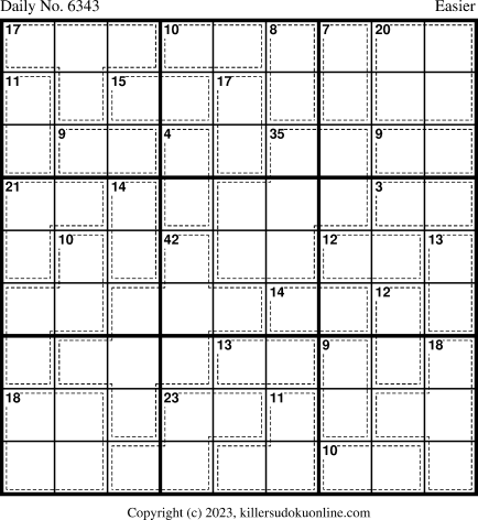 Killer Sudoku for 5/1/2023