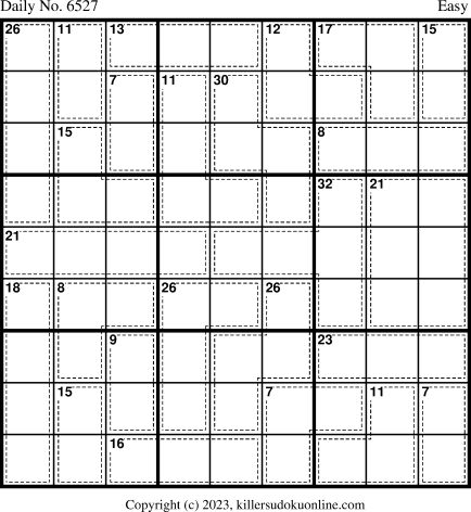 Killer Sudoku for 11/1/2023