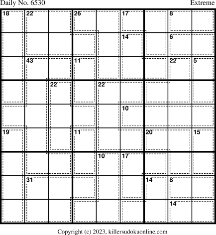 Killer Sudoku for 11/4/2023