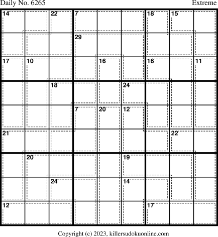 Killer Sudoku for 2/12/2023