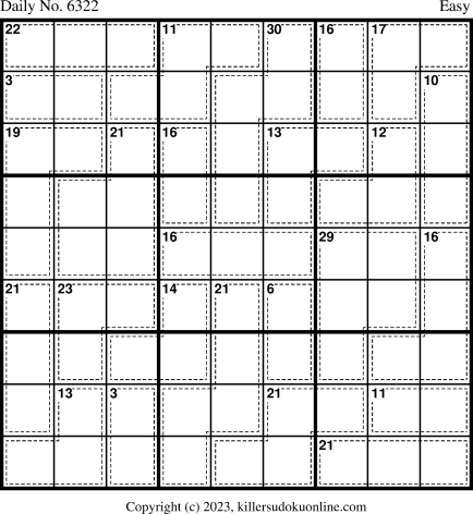 Killer Sudoku for 4/10/2023