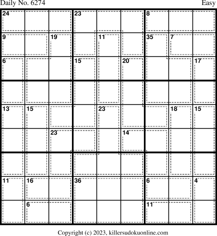 Killer Sudoku for 2/21/2023