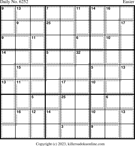 Killer Sudoku for 1/30/2023