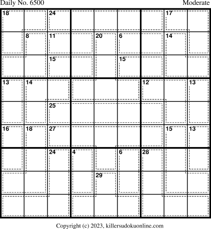 Killer Sudoku for 10/5/2023