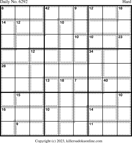 Killer Sudoku for 3/11/2023