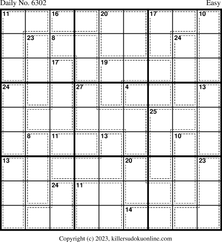 Killer Sudoku for 3/21/2023