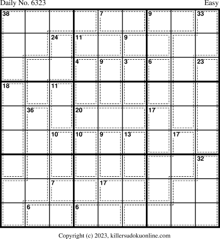 Killer Sudoku for 4/11/2023