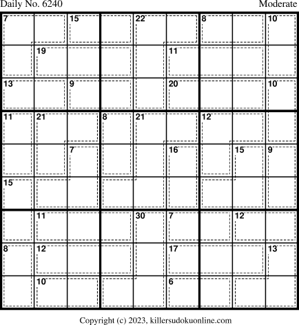 Killer Sudoku for 1/18/2023