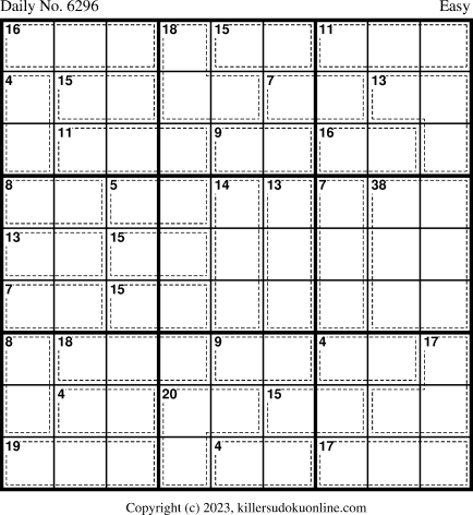Killer Sudoku for 3/15/2023