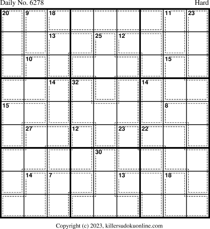 Killer Sudoku for 2/25/2023