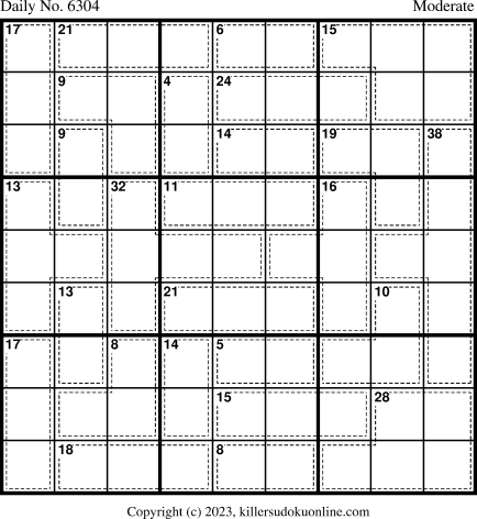 Killer Sudoku for 3/23/2023