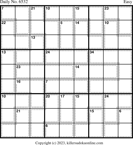 Killer Sudoku for 11/6/2023