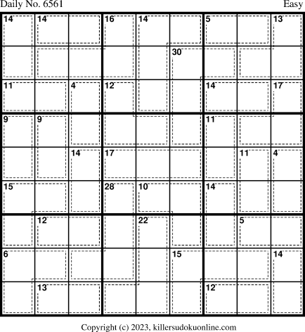 Killer Sudoku for 12/5/2023