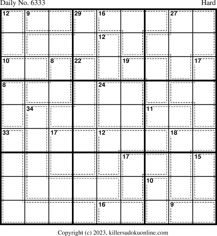 Killer Sudoku for 4/21/2023