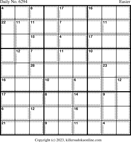 Killer Sudoku for 3/13/2023