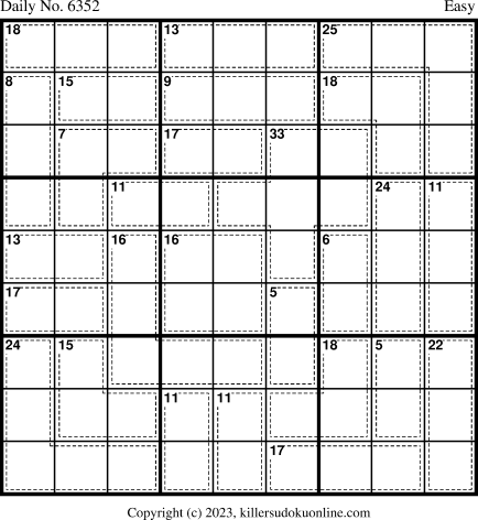 Killer Sudoku for 5/10/2023