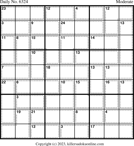 Killer Sudoku for 4/12/2023
